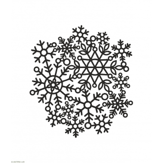 Stempel tło – Śnieżynki