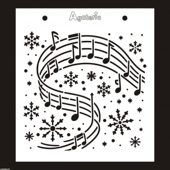 Maska do scrapbookingu – Zimowa melodia