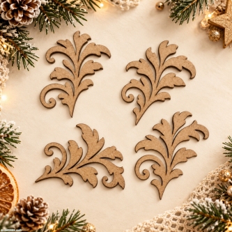 Szron na szybie I – zimowe ornamenty HDF do scrapbookingu
